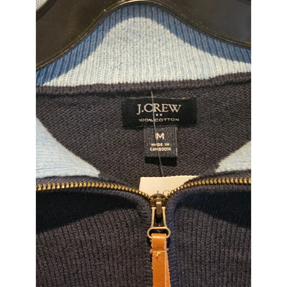 J. Crew Factory Cotton half-zip‎ sweater NWOT M